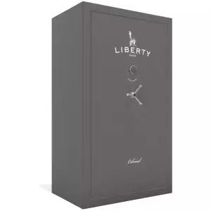 Liberty Safe Colonial 50 Gun Safe Textured Granite with Chrome Hardware and Electronic Lock